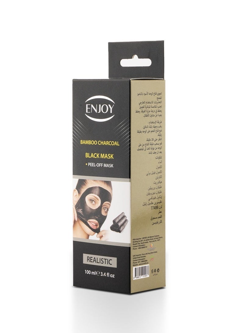 ENJOY Charcoal Face Mask – 100ML | Deep Cleansing, Acne Control & Radiant Skin - Image 1
